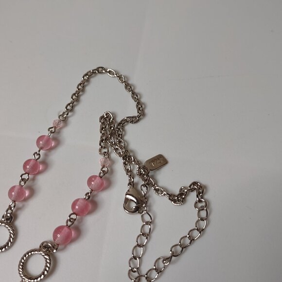 1928 Pink and Silver Necklace - Picture 6 of 10